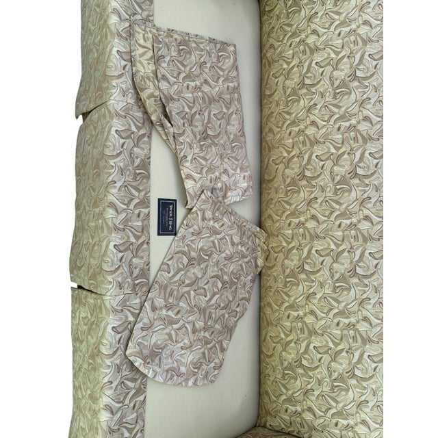 Taylor King Three Seat Roll Arm Upholstered Sofa For Sale - Image 9 of 10