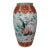Vintage Large Chinoiserie Vase Hand Painted Rooster Hen Floral Gilded 16" Tall Signed For Sale
