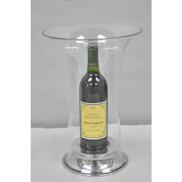 Modern Ralph Lauren "Ella" Lauren Glass Fluted Hurricane Lamp Candle Holder Ae200/043 For Sale - Image 3 of 12