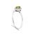 Early 21st Century 10K White Gold 5X3MM Oval Green Peridot and Diamond Accent Halo Ring (I-J Color, I1-I2 Clarity) - Ring Size 7 For Sale - Image 5 of 7