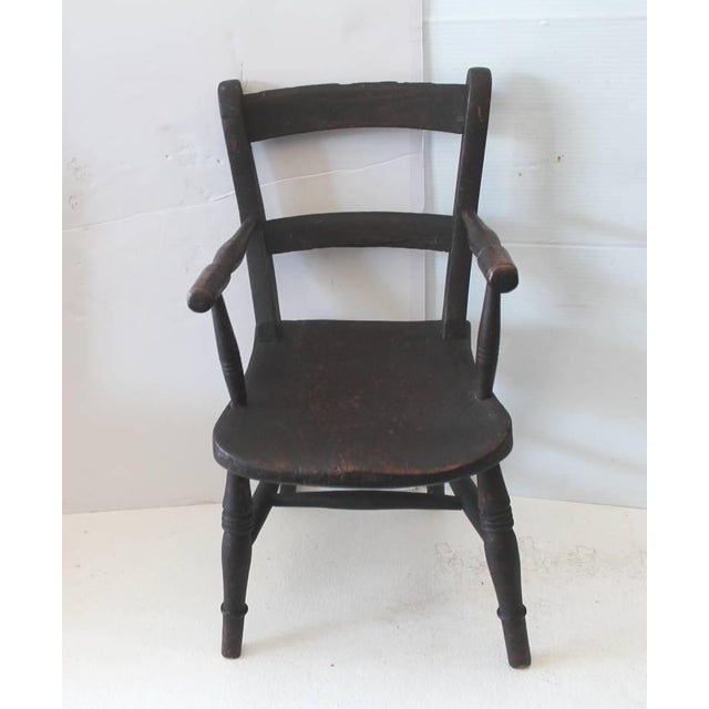 This amazing untouched surface is to beat the band. It was found in New England & the chair is in great condition and has...