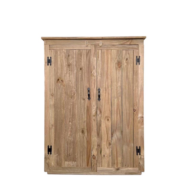 Wood Rustic Reclaimed Wood Cabinet For Sale - Image 7 of 7
