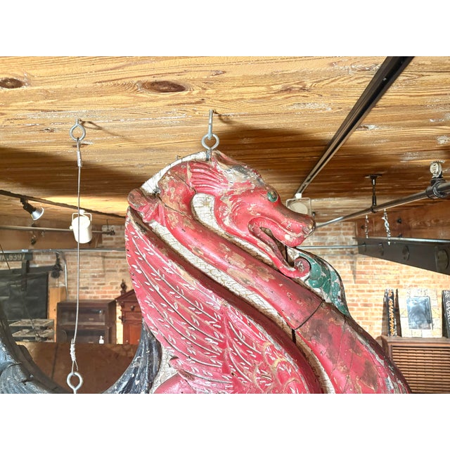Cw Parker Style Dragon Carousel Chariot Panel For Sale In Chicago - Image 6 of 12