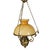 Chandelier with Yellow Opaline Hood, 1980s For Sale - Image 4 of 5