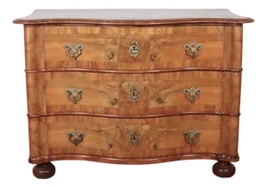 18th Century Walnut Serpentine Commode