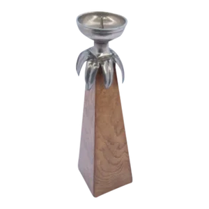 Vintage Contemporary Style Mid-Centaury Wooden Candle Holder