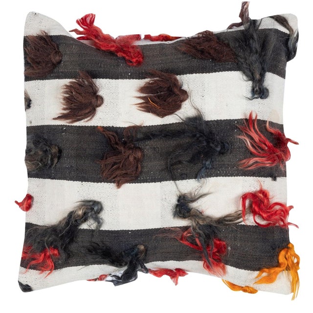 Traditional 16"x16" SET OF 2 - Kilim Cushion Covers. Pillows. A pair of Lace Pillow Covers For Sale - Image 3 of 4