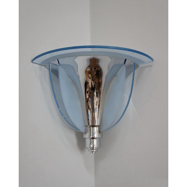 Atelier Petitot French Art Deco Corner Wall Sconces by Petitot 1930s France - A Pair For Sale - Image 4 of 8