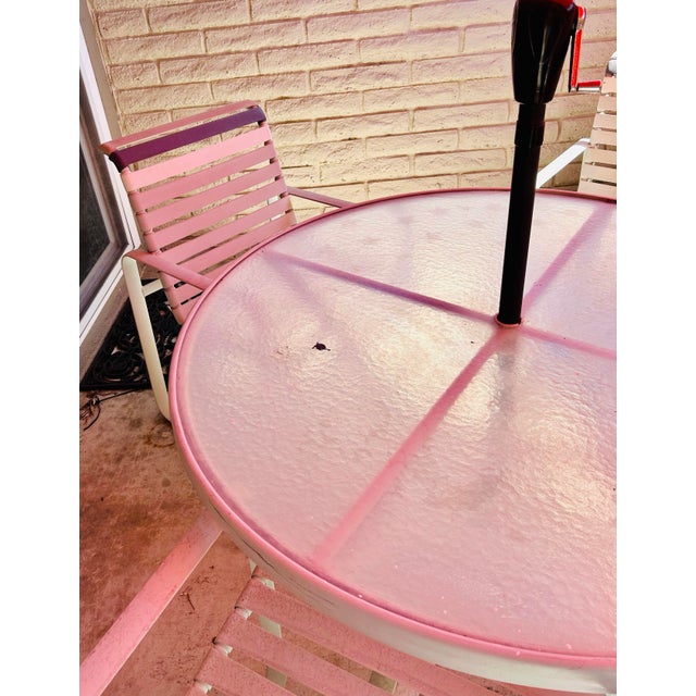 1980s Tropitone Vintage Patio Set Four Chairs and a Table Brasilia For Sale - Image 5 of 12