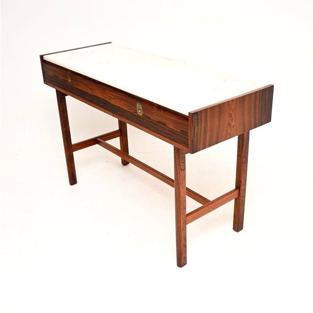 Robert Heritage Vintage Console Table with Marble Top by Robert Heritage for Archie Shine, 1960 For Sale - Image 4 of 12