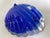 1980's Cobalt Blue and Transparent Textured Art Glass Seashell Bowl For Sale In Jacksonville, FL - Image 6 of 7