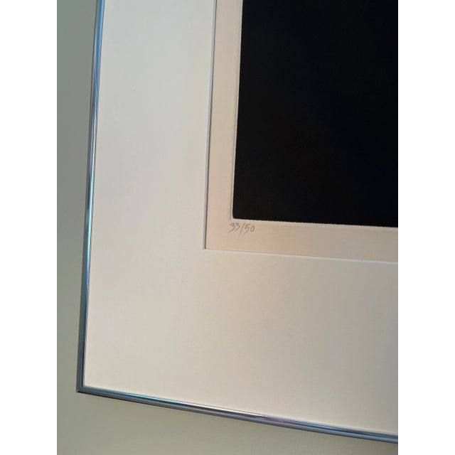 The engraving combines shades of blue to almost black. This piece is part of a very limited edition of only 50 and is a...