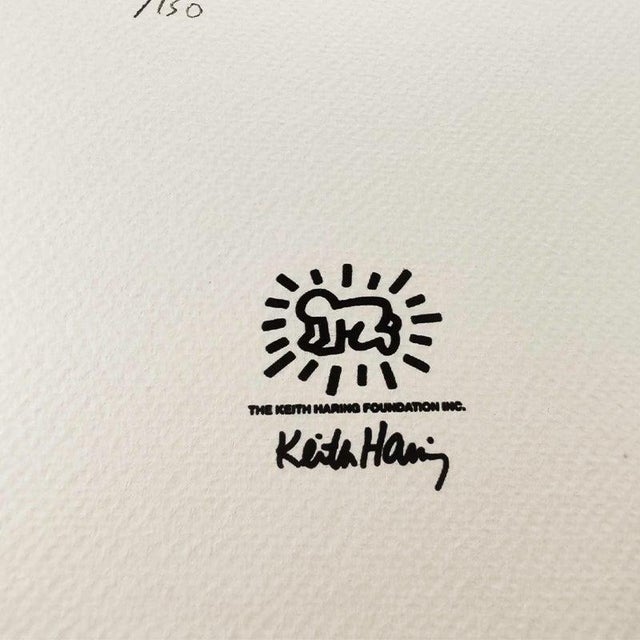 Paper After Keith Haring, Composition, Lithograph, 1990s For Sale - Image 7 of 9