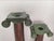 Vintage Tall Hand-Painted Iron Ionic Column Candleholders - A Pair For Sale - Image 4 of 8