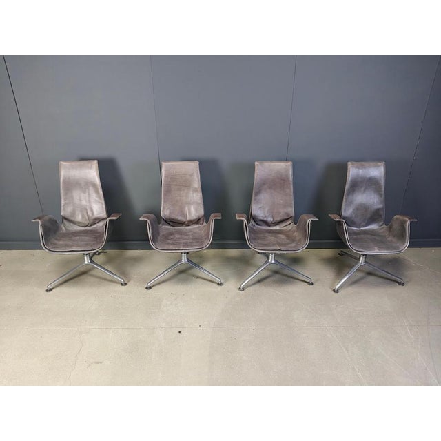 Mid century model FK 6725 office chairs or dining chairs desigbed by Preben Fabricius & Jørgen Kastholm for Walter Knoll....