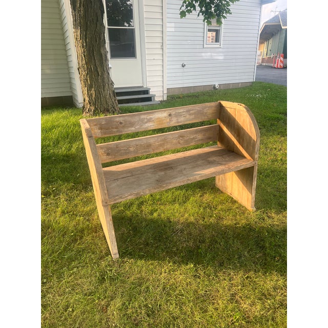 1800's Farmhouse French Style Rustic Bench For Sale - Image 6 of 12