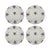 Pistils Small Bouquet Vegan Leather Round Pebble Placemat, Set of 4 For Sale - Image 4 of 5