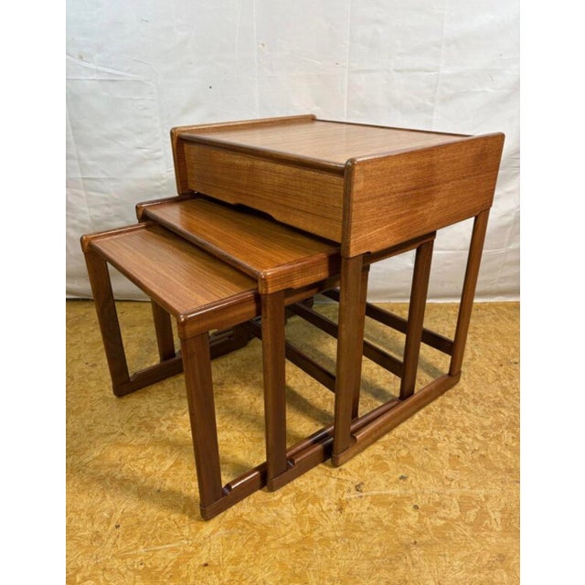 Wood Vintage British Teak Nest of Tables from G-Plan, 1960s, Set of 3 For Sale - Image 7 of 10