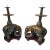 18th Century Important Pair Gilt Bronze and Cloisonne Elephant Altar Candle Holders For Sale