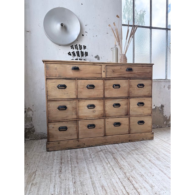 Pine Workshop Cabinet with Drawers, 1950s For Sale - Image 12 of 18