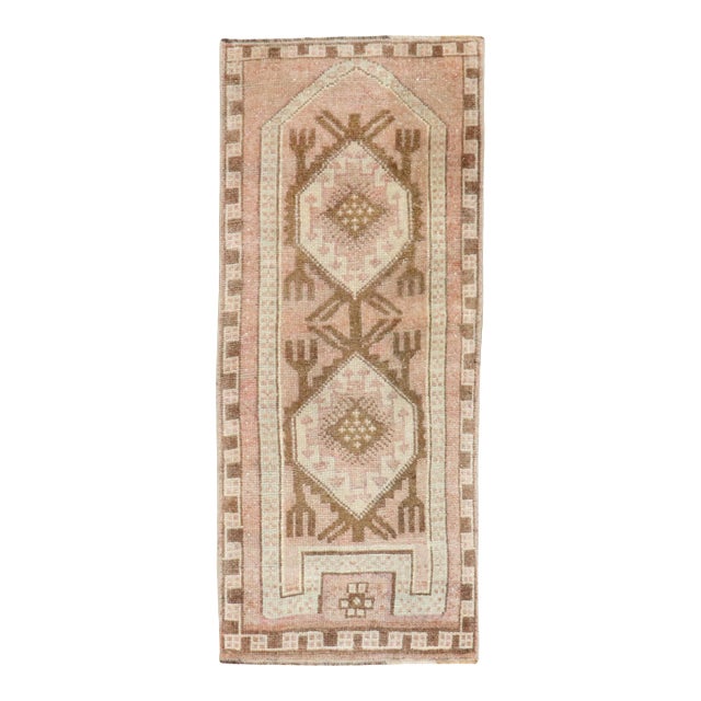 Vintage Zabihi Collection Turkish Anatolian Tribal Small Runner - 2'6" x 5'7" For Sale