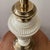 Cream Vintage Rare Ethan Allen Art Deco Brass and Enamel Urn Table Lamp Footed Base For Sale - Image 8 of 12