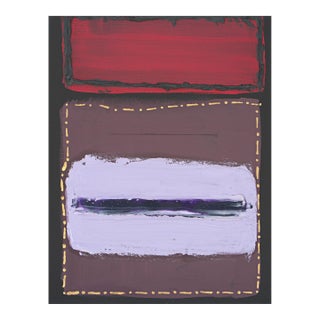 Rothko Surprise #185 Color Field With Metallic Gold Stitching 2026 For Sale