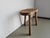 Brown Vintage French Wooden Tripod Stool, 1950 For Sale - Image 8 of 11