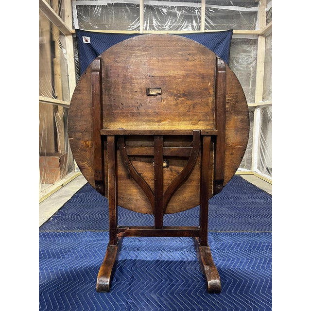 French Provincial 18th Century Provincial French Tilt-Top Wine Tasting Table For Sale - Image 3 of 11