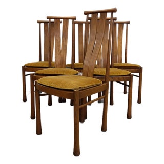Set of 6 Vintage Mid Century Modern Dining Chairs by Ercol For Sale