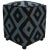 Shabby Chic Boho Chic Schuster Black/Grey Handmade Kilim Upholstered Ottoman For Sale - Image 3 of 8