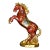 Late 19th Century Cloisonné Enamel Horse Statue, Gilt Bronze Figure, 3kg For Sale