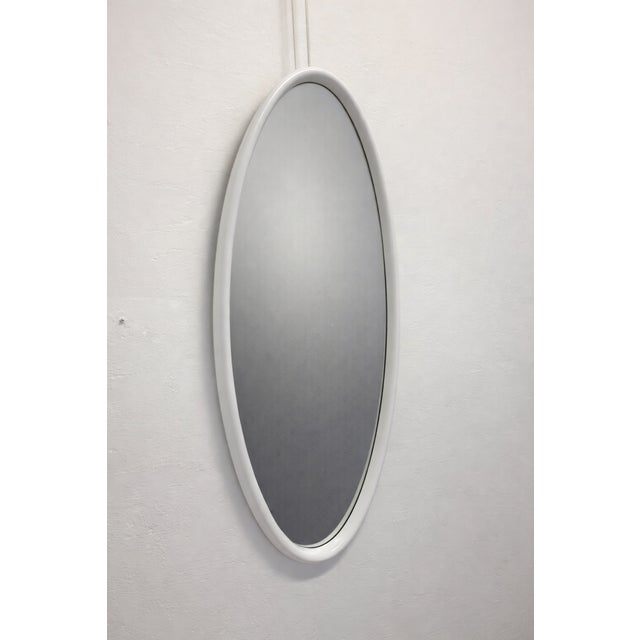 Mid-Century Modern Mid-Century White Lacquer Wall Mirror, American Mirror Company 1966 For Sale - Image 3 of 12