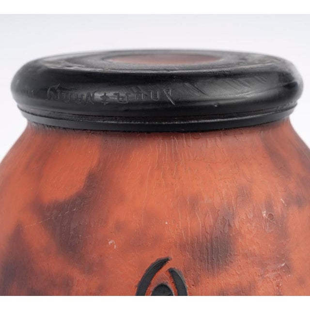 Art Nouveau Glass Paste Vase by Daum Frères, 1920 For Sale - Image 6 of 7