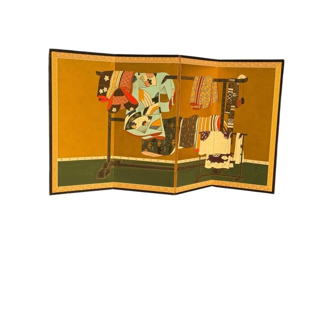 Vintage Japanese Tagesode Byobu For Sale - Image 4 of 7