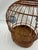 Wood 1980's Asian Bamboo Birdcage With Ceramic Feeders For Sale - Image 7 of 10
