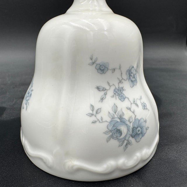 Victorian Vintage Johann Haviland Blue Garland Dinner Bell Appx 5.5" For Sale - Image 3 of 10
