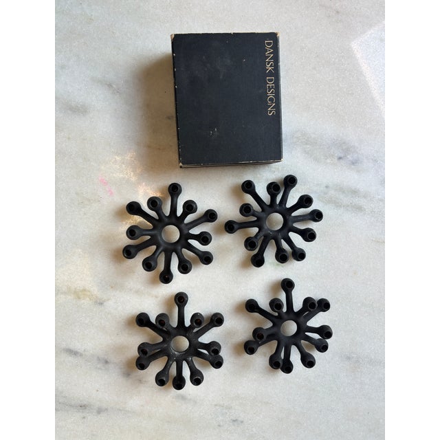 Scandinavian Spider Candlesticks by Jens Quistgaard for Dansk Design, 1960 Denmark, Set of 4 For Sale - Image 11 of 12