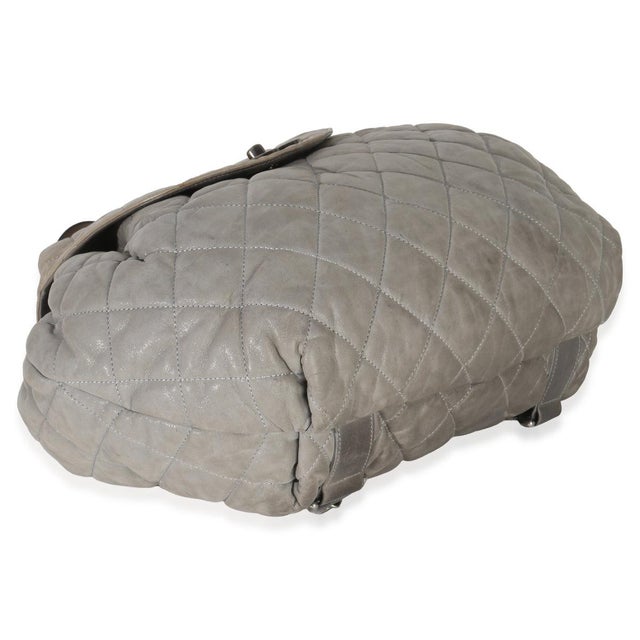2010s Grey Quilted Calfskin In The Mix Backpack For Sale - Image 5 of 7