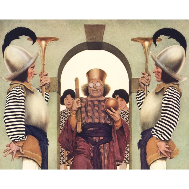 American 1925 Maxfield Parrish Lithograph "Entrance of Pompdebile, King of Hearts" For Sale - Image 3 of 5