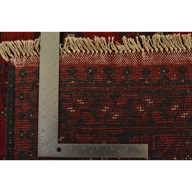 Turkmen Rug 9’9” X 12’7” Red Wool Vintage Tribal Hand-Knotted Oriental Carpet For Sale - Image 14 of 14