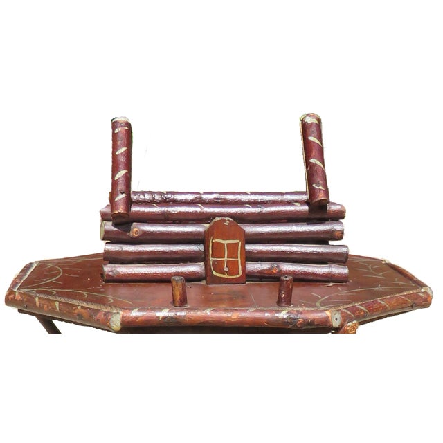 Early 20th Century Adirondack Folk Art Bentwood Twig Accent Table For Sale - Image 5 of 8