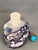 Blue Frosted Glass Snuff Bottle With Blue Overlay Design of Fish Ad Ducks For Sale - Image 8 of 11