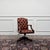 Wood English Chesterfield Office Chair in Leather For Sale - Image 7 of 8