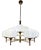 Type 2645 9-Light Chandelier in Brass and Opal Glass from Aloys Fischer Sundern For Sale