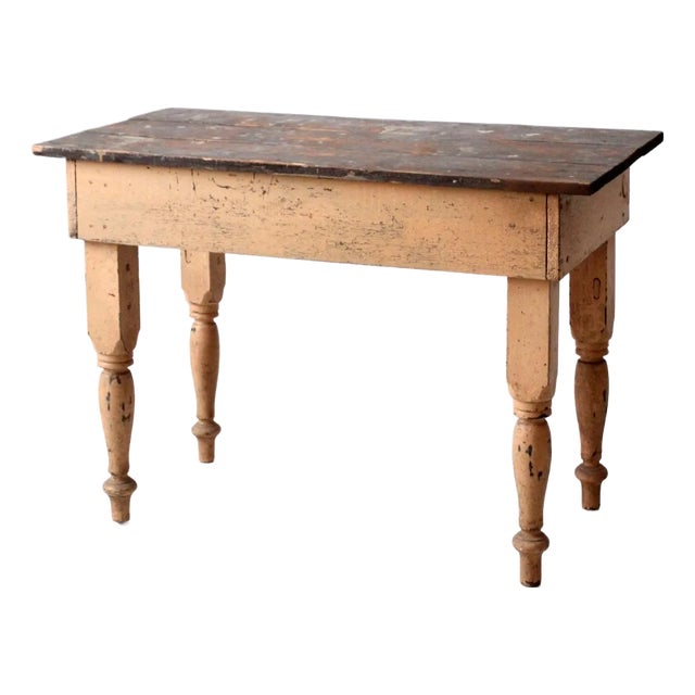 Antique Primitive Work Table For Sale