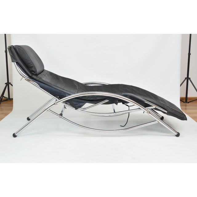 Leather Chaise Lounge, 1980s For Sale - Image 17 of 18