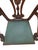 Wood Pair of Vintage Chippendale-Style Carved Mahogany Armchairs With Green Upholstery For Sale - Image 7 of 12