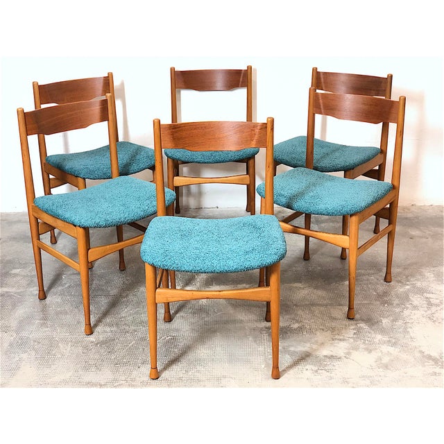 Mid-Century Modern Vintage Chairs, Italy, 1960s, Set of 6 For Sale - Image 3 of 15