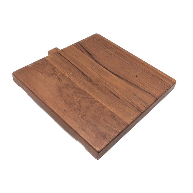 1970s Dansk Teak Wood Cheese Board With Knife For Sale In Miami - Image 6 of 11